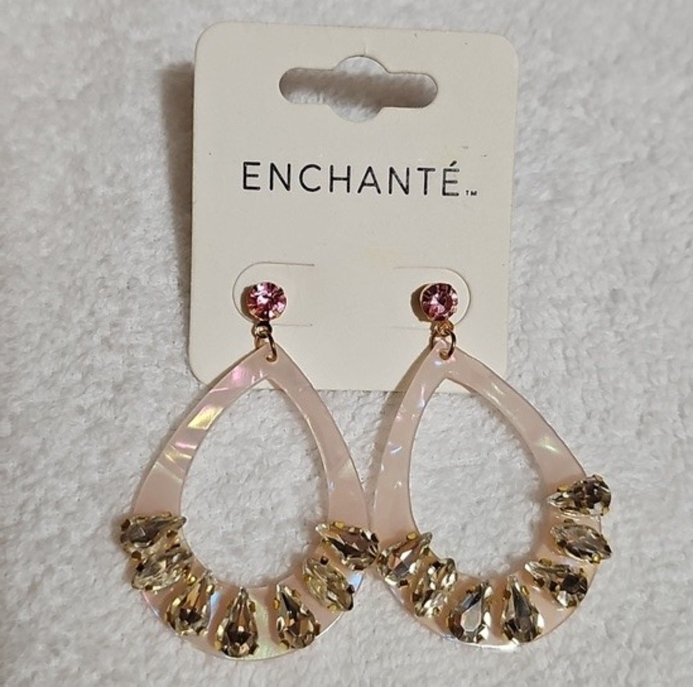 Enchante Brand Embellished Post Fashion Earrings New